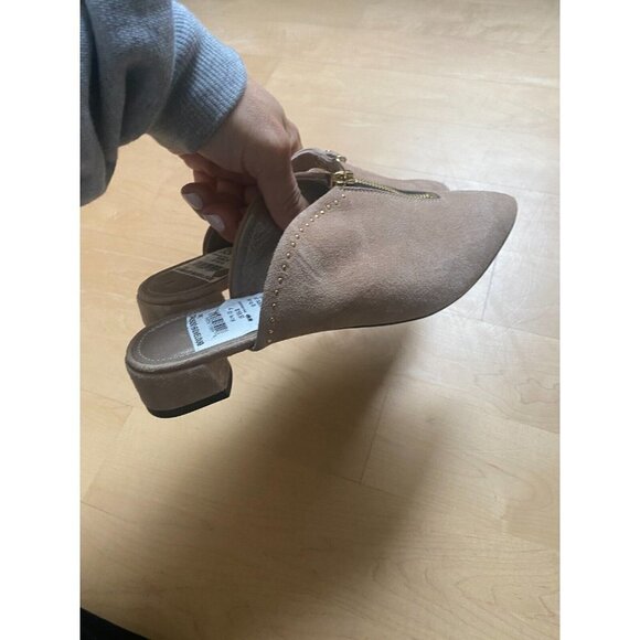 AGL BNWT pointy toe slip on mule women NEW studded zip - Picture 9 of 9